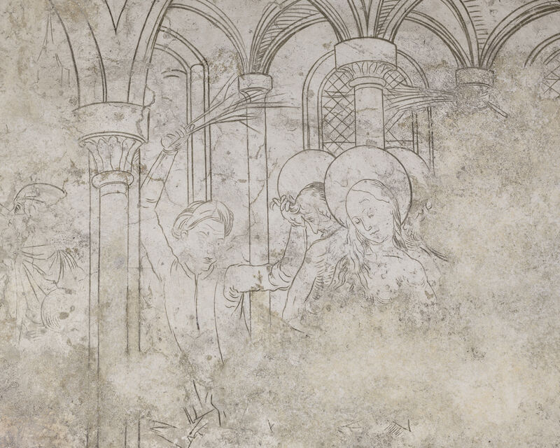 Hans Leu d. Ä., Wandmalerei aus dem 15. Jahrhundert in der Krypta Grossmünster ZH