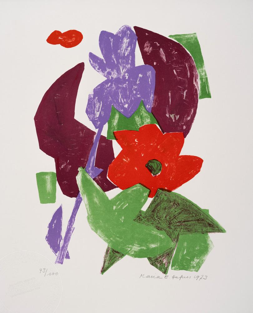 Maria Hafner, o. T., Lithographie, 1973