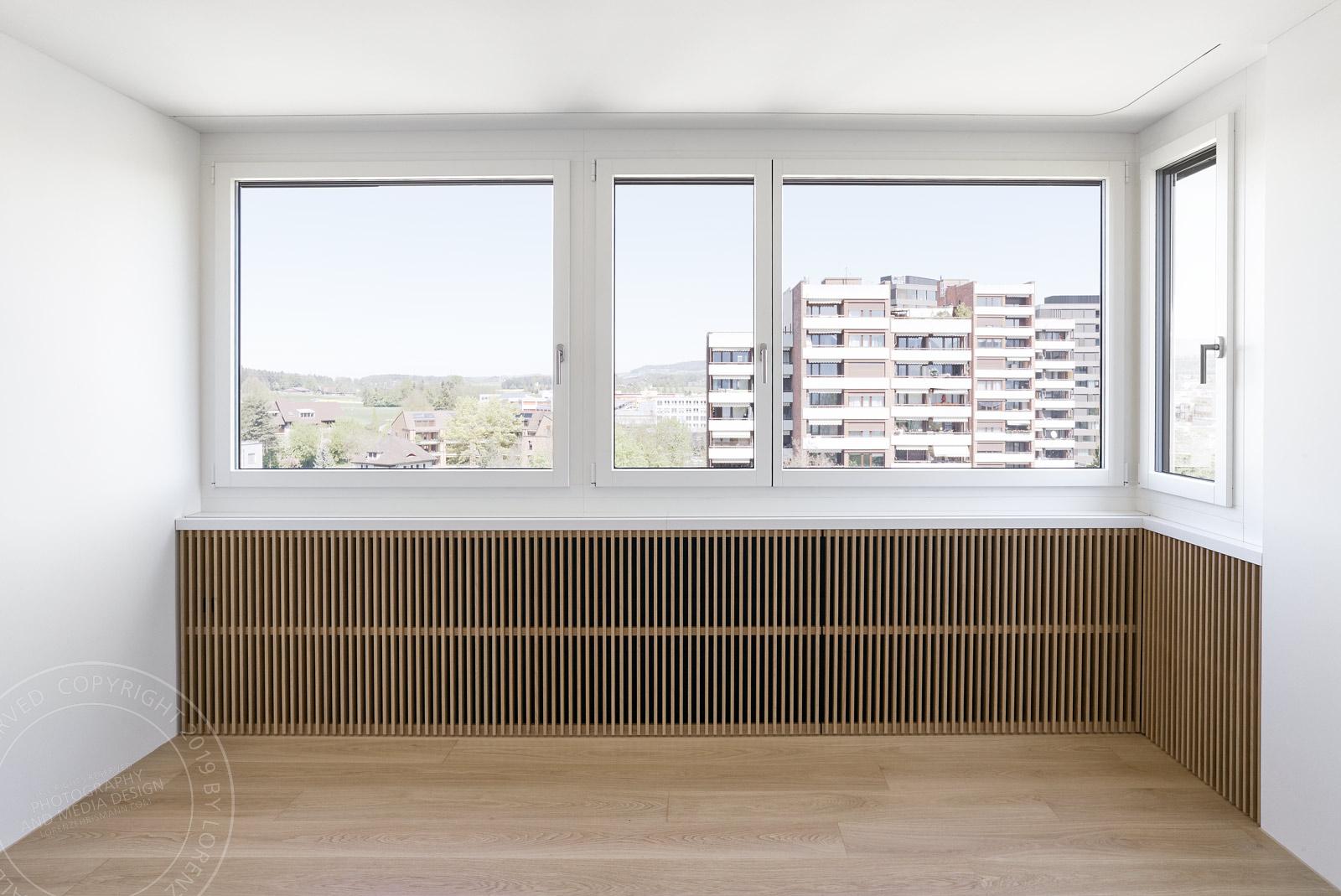 «Alpenblick», Alpen + Seesicht Apartment in Cham, Zug Architekturfotografie Lorenz Ehrismann
