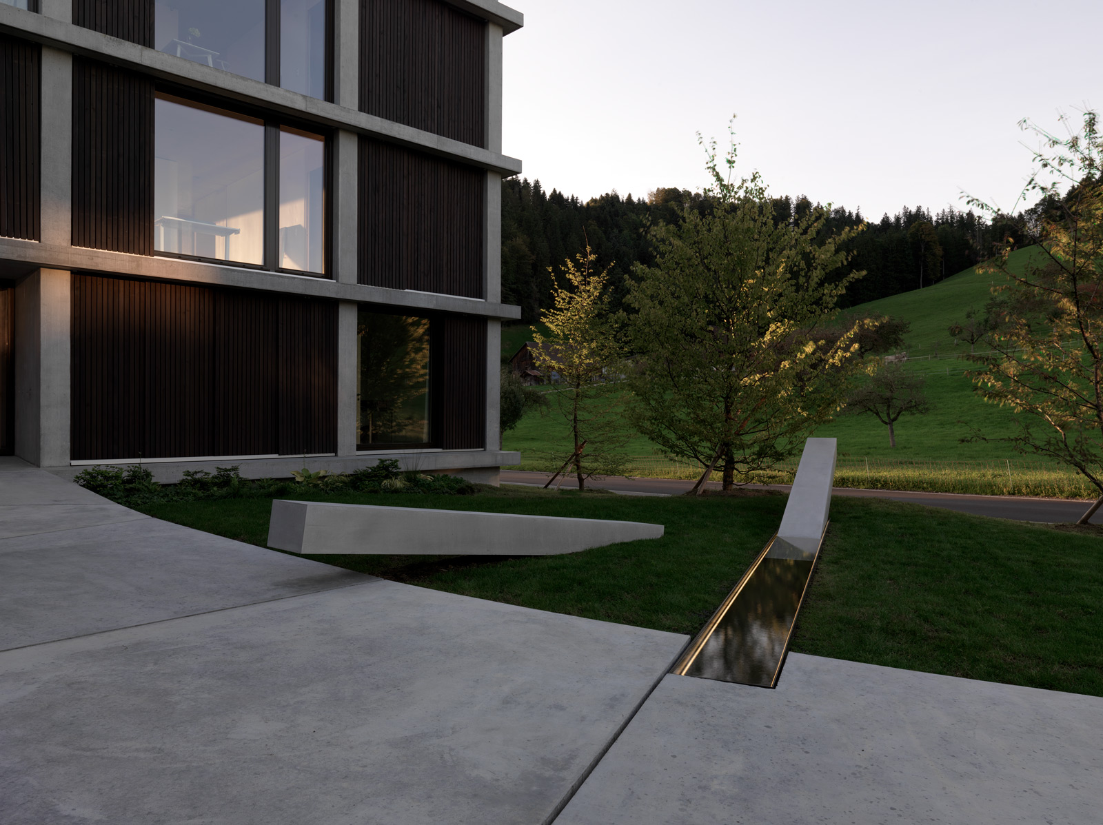 Residuum, Brunnen in Erliberg, Kunst und Architektur, Daniela Schönbächler; Architekturfotografie Lorenz Ehrismann